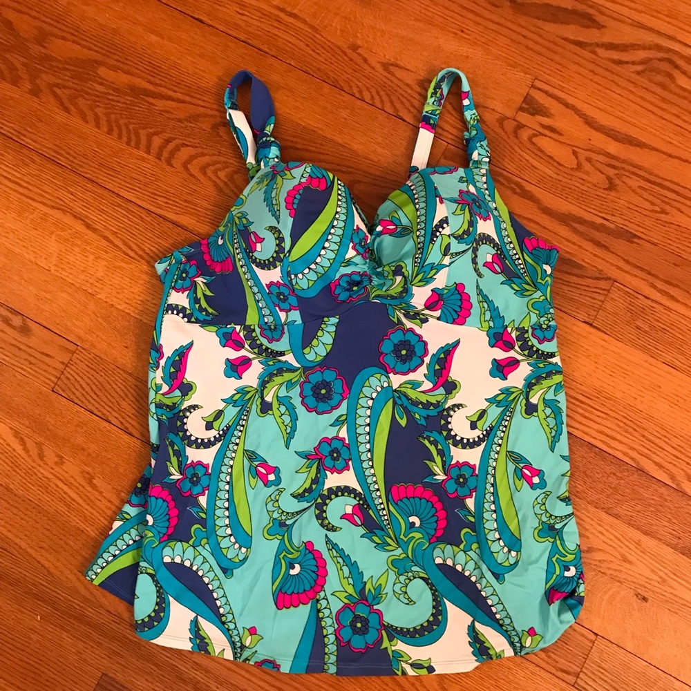 Lane Bryant 42D Tankini Top with Underwire